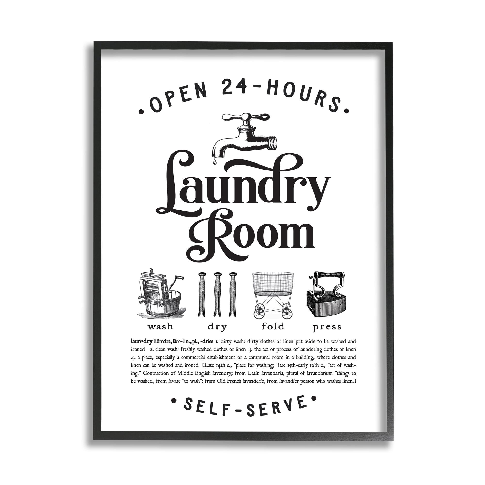 " Vintage Laundry Room Definition Wash Dry Fold " by Lettered And Lined