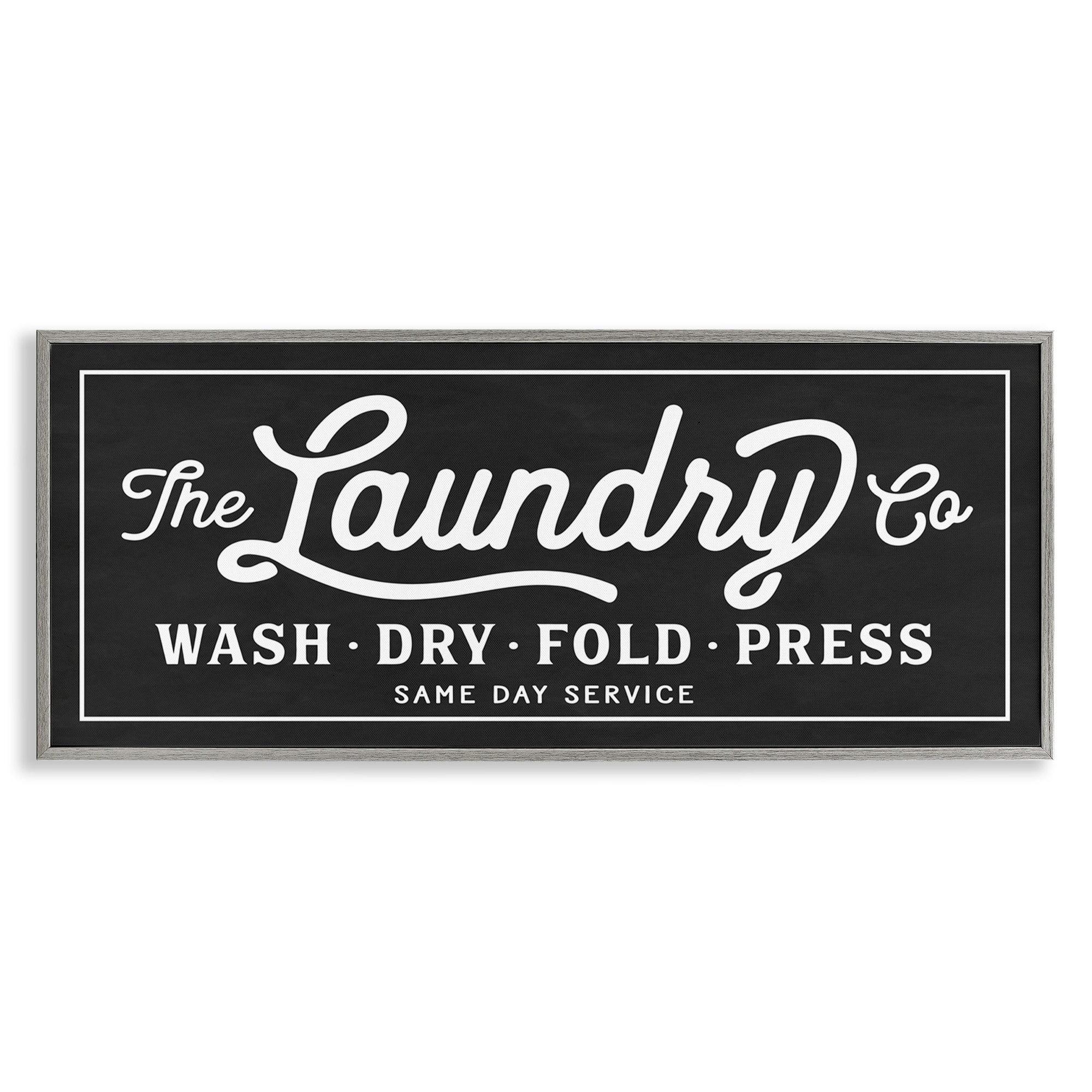 Stupell Industries Vintage Laundry Sign Cursive by Lettered And Lined - Graphic Art & Reviews | Wayfair