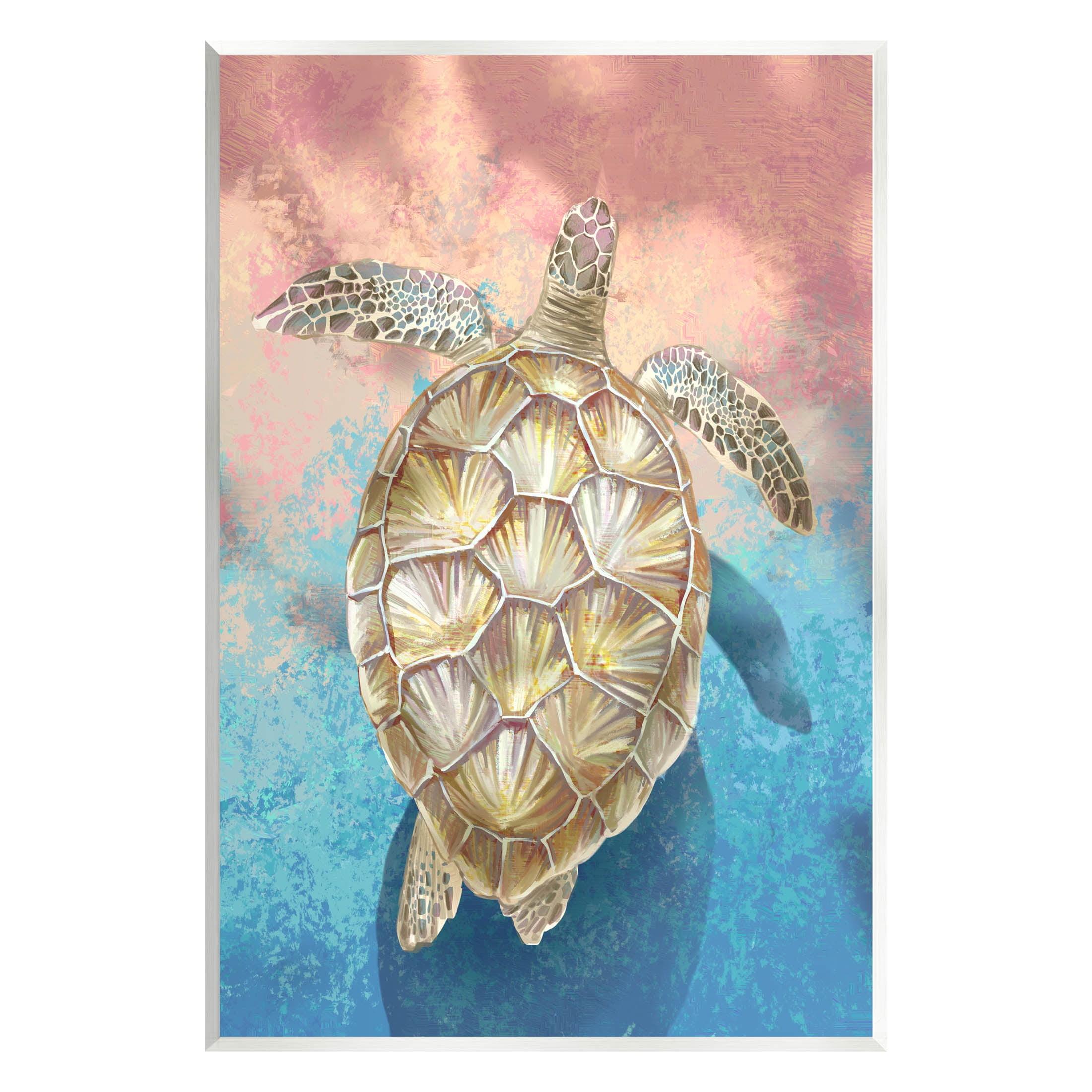 Stupell Industries " Vivid Sea Turtle Swimming " by Ziwei Li