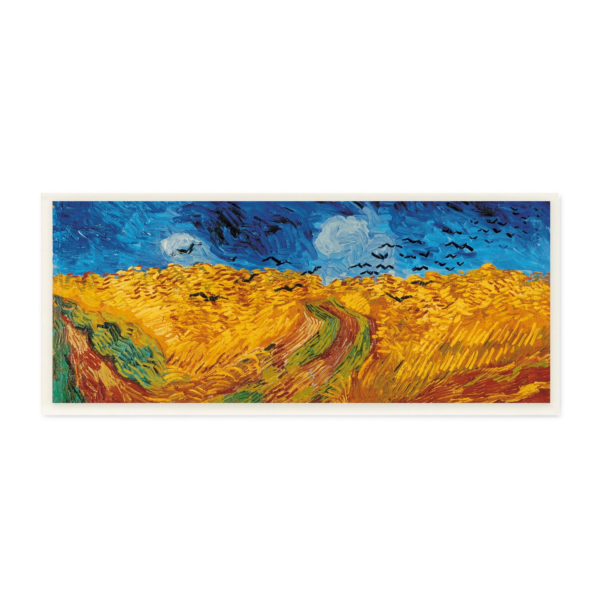 Van Gogh Wheat Field with Crows 7x17 Wood Wall Art