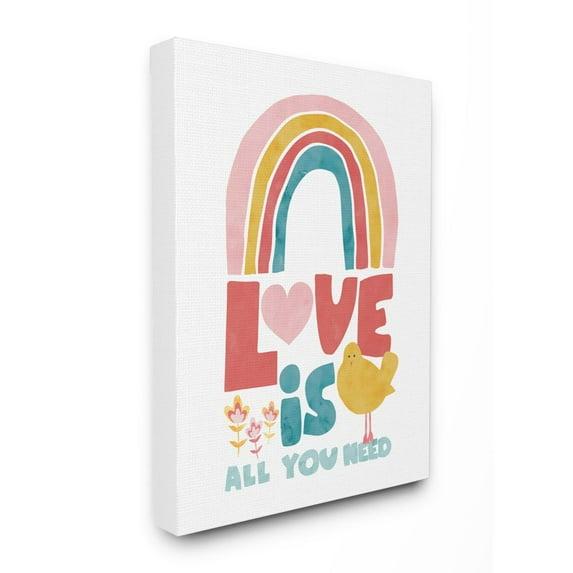 Stupell Industries " Whimsical Kid's Rainbow Love Is All You Need " by Jennifer McCully