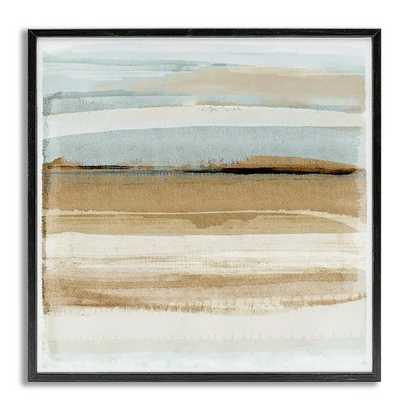 Stupell Industries Winter Sands Abstraction Abstract Painting Gray Framed Art Print Wall Art, 17 x 17
