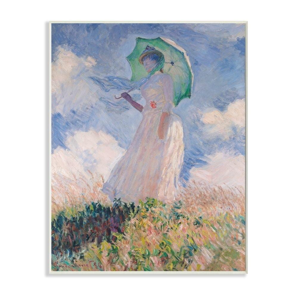 Stupell Industries Woman With Parasol Monet Classic Painting Wall Plaque by Claude Monet