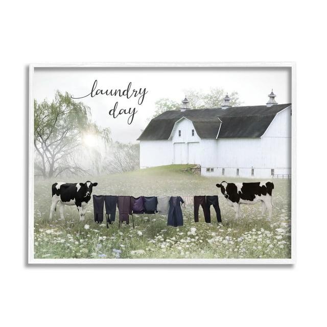 Stupell Industries " Laundry Day Rural Cows Meadow " by Lori Deiter