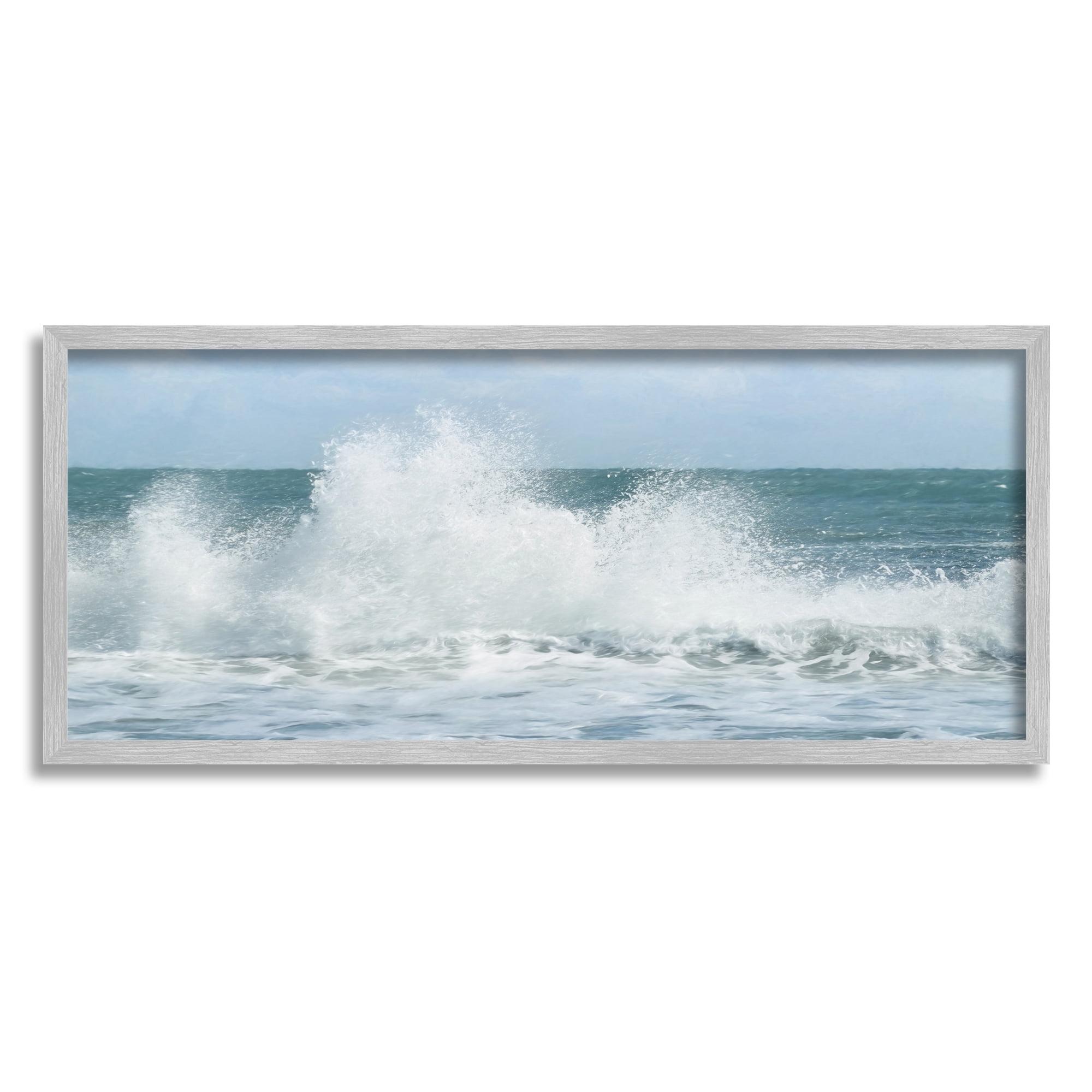 Stupell Industries Ocean Waves Crashing Foam Splash, 30" x 13"