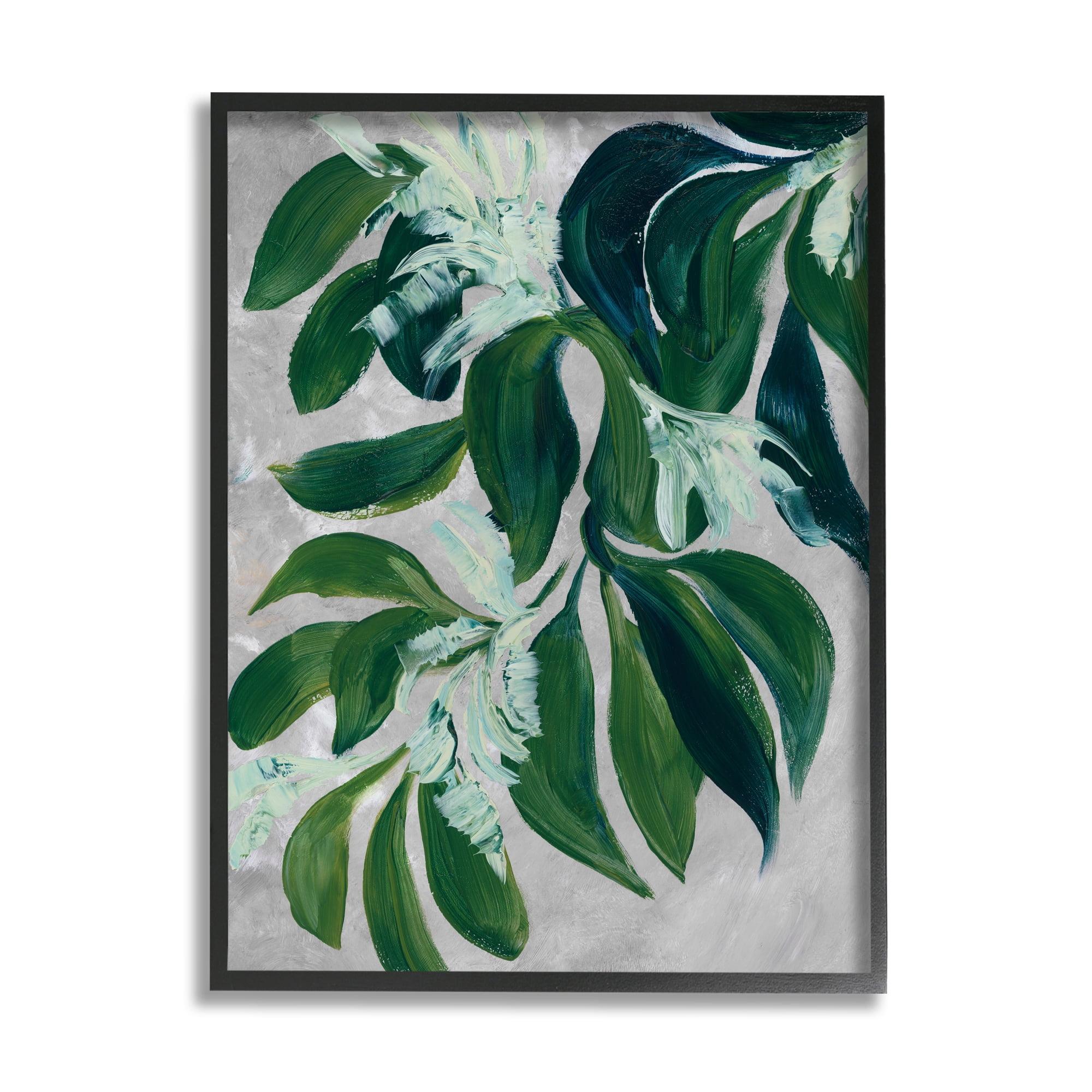 " Green Plant Leaves " by Blursbyai Painting Print