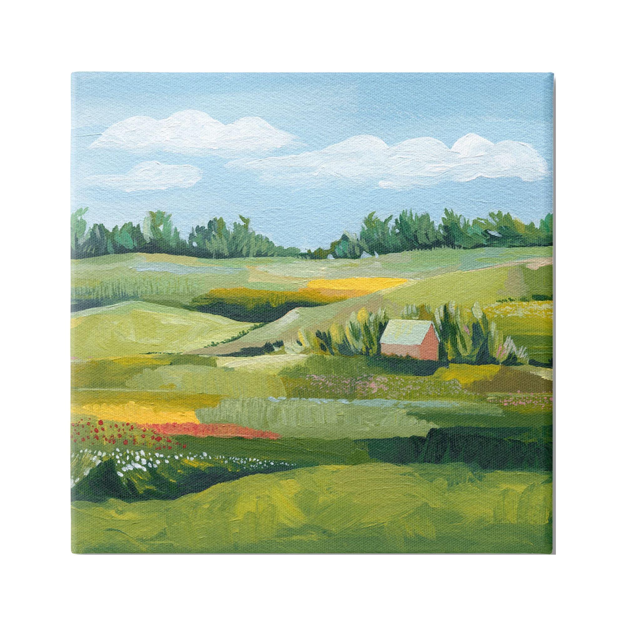 " Peaceful Farmland Fields Greenery " by Grace Popp