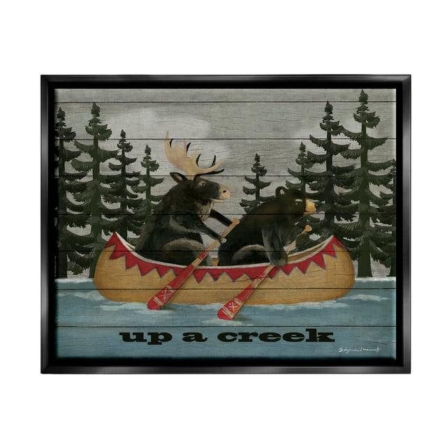 Stupell Industries " Up A Creek Woodland Cabin Canoe " by Stephanie Workman Marrott