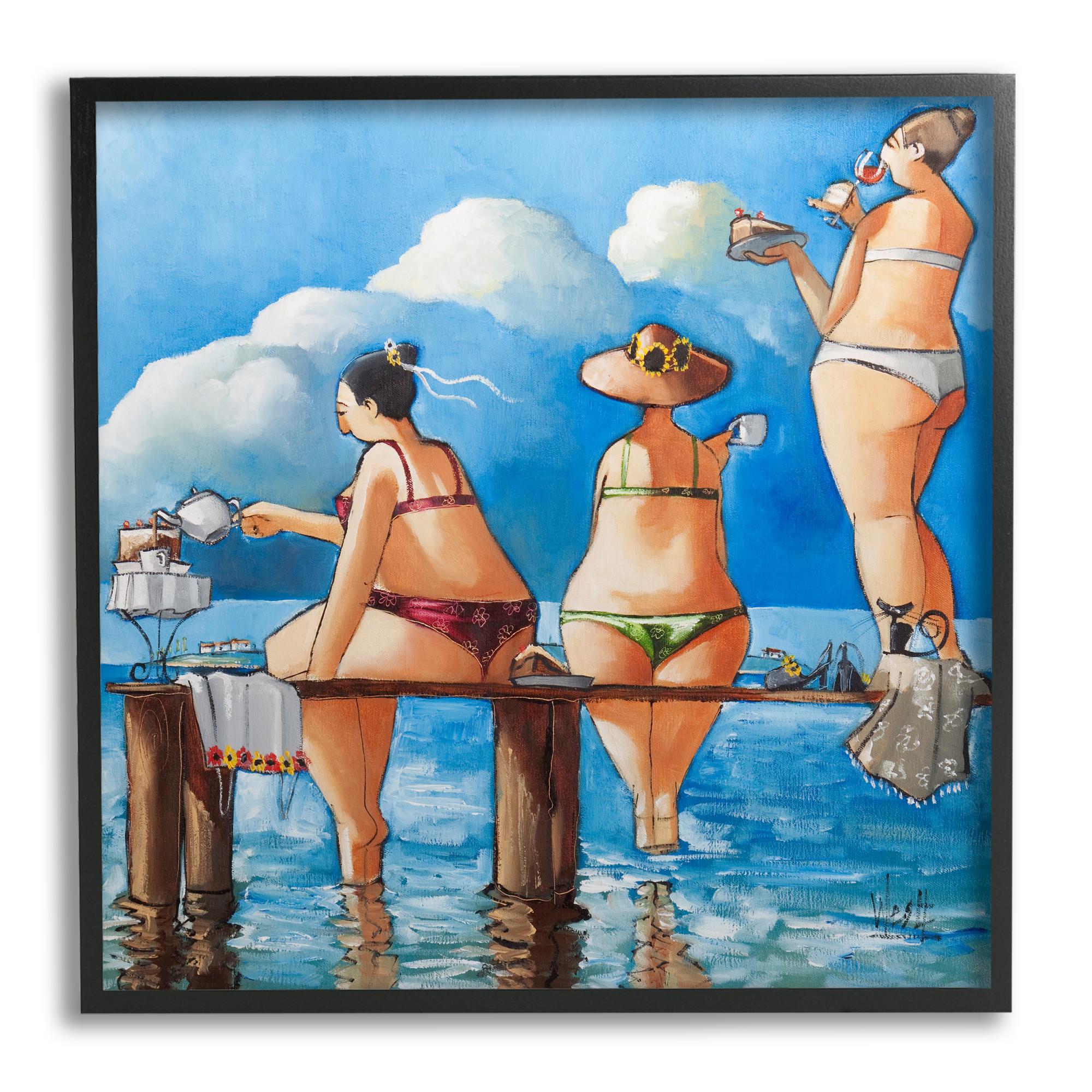 Stupell Industries " Whimsical Summer Beach Ladies " by Ronald West