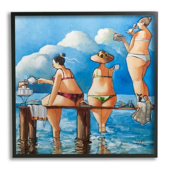 Stupell Industries " Whimsical Summer Beach Ladies " by Ronald West