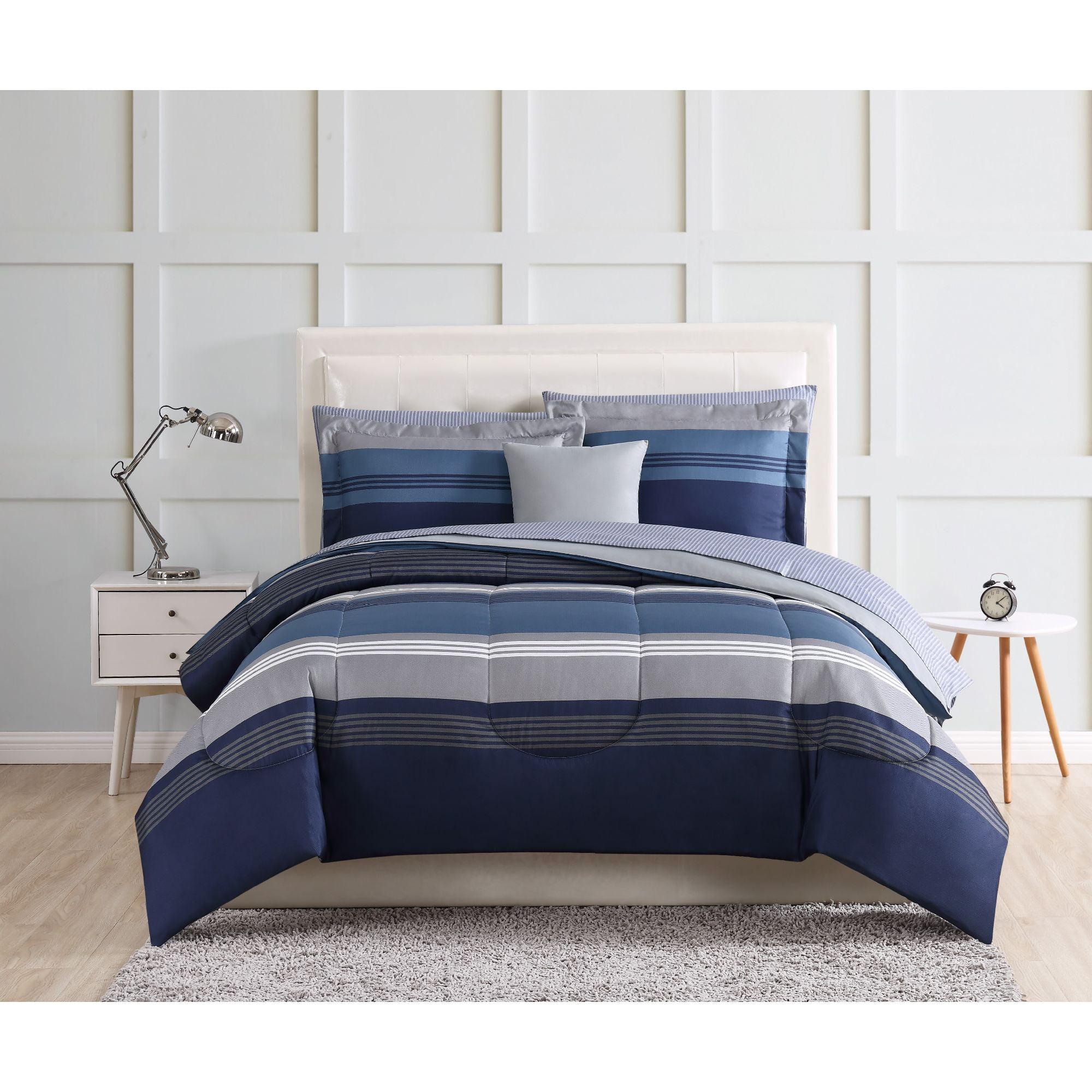 Style 212 Carlyle Polyester Channel Striped Comforter Set