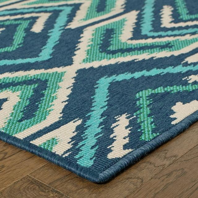 Style Haven  Martinique Floral Trellis Indoor-Outdoor Area Rug 8'6" x 13' 9' x 12' Outdoor, Indoor Kitchen, Living Room, Patio Rectangle