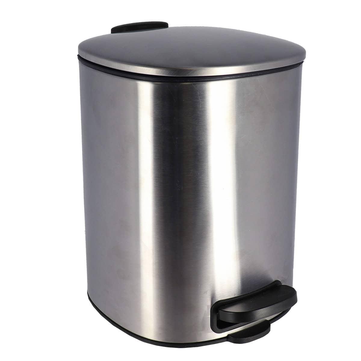 Evideco Mel Metal Step On Trash Can - 1.3 Gallons