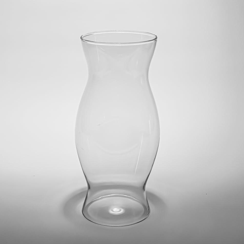 Stylish Glass Hurricane Lamp Decorative Candle Holder 11.5-inch Tall Home Lighting Accent Versatile Decoration