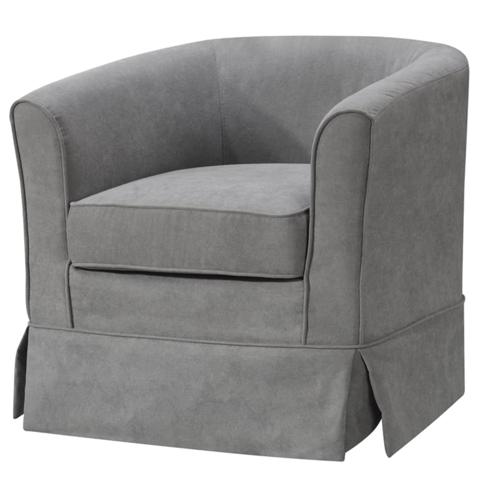 Bed Bath & Beyond Metal Fabric Woven Swivel Chair, Steel Gray