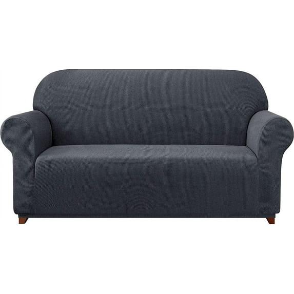 Subrtex Stretch 1-Piece Textured Grid Slipcover Sofa Cover, Gray