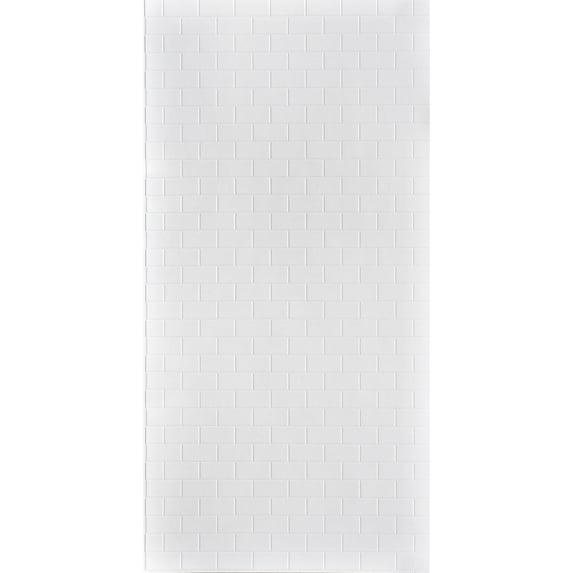 Subway Tile MirroFlex 4ft. x 8ft. Glue Up PVC 3D Wall Panels 96 sq.ft.