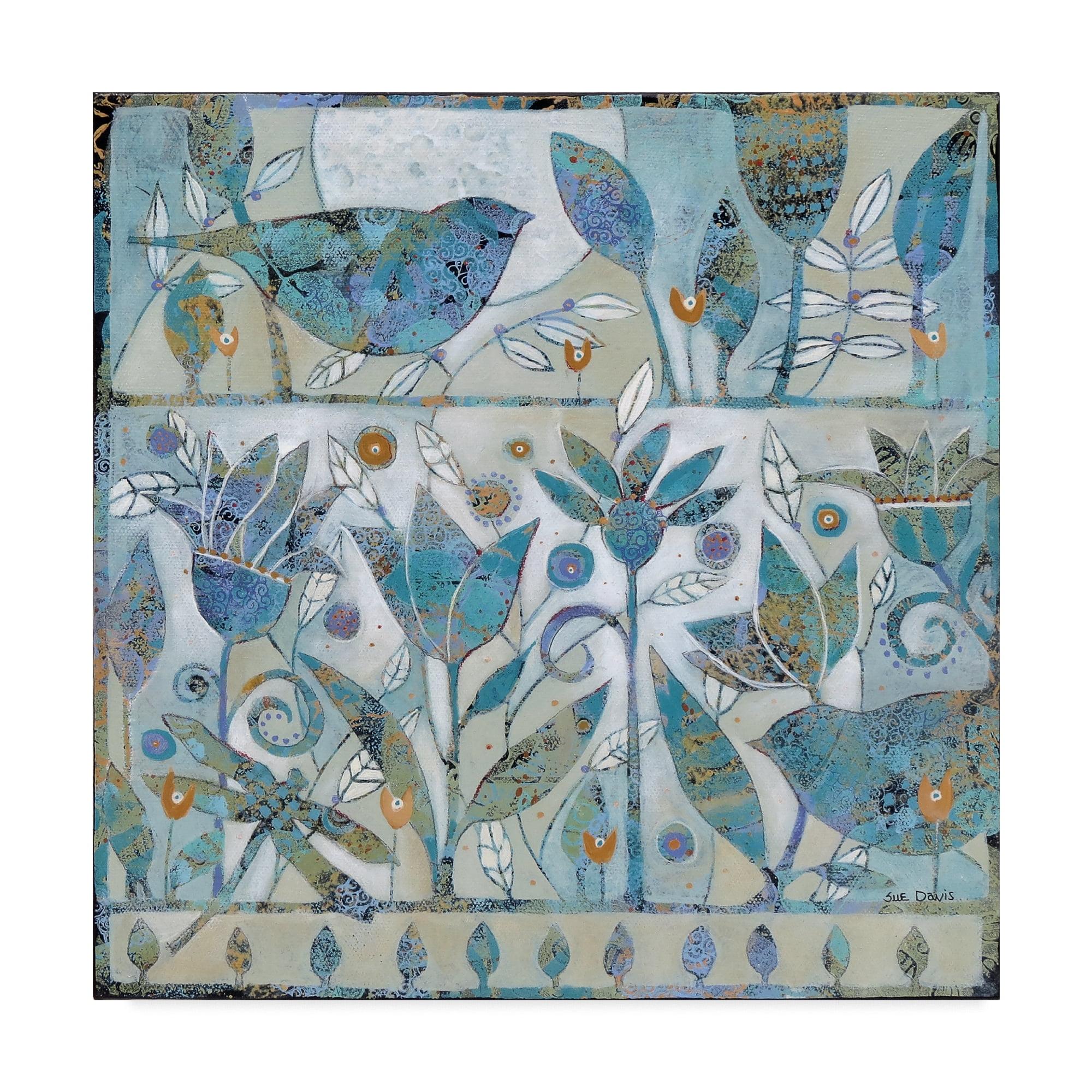 Sue Davis Spring Garden Abstract Floral Canvas Art Print