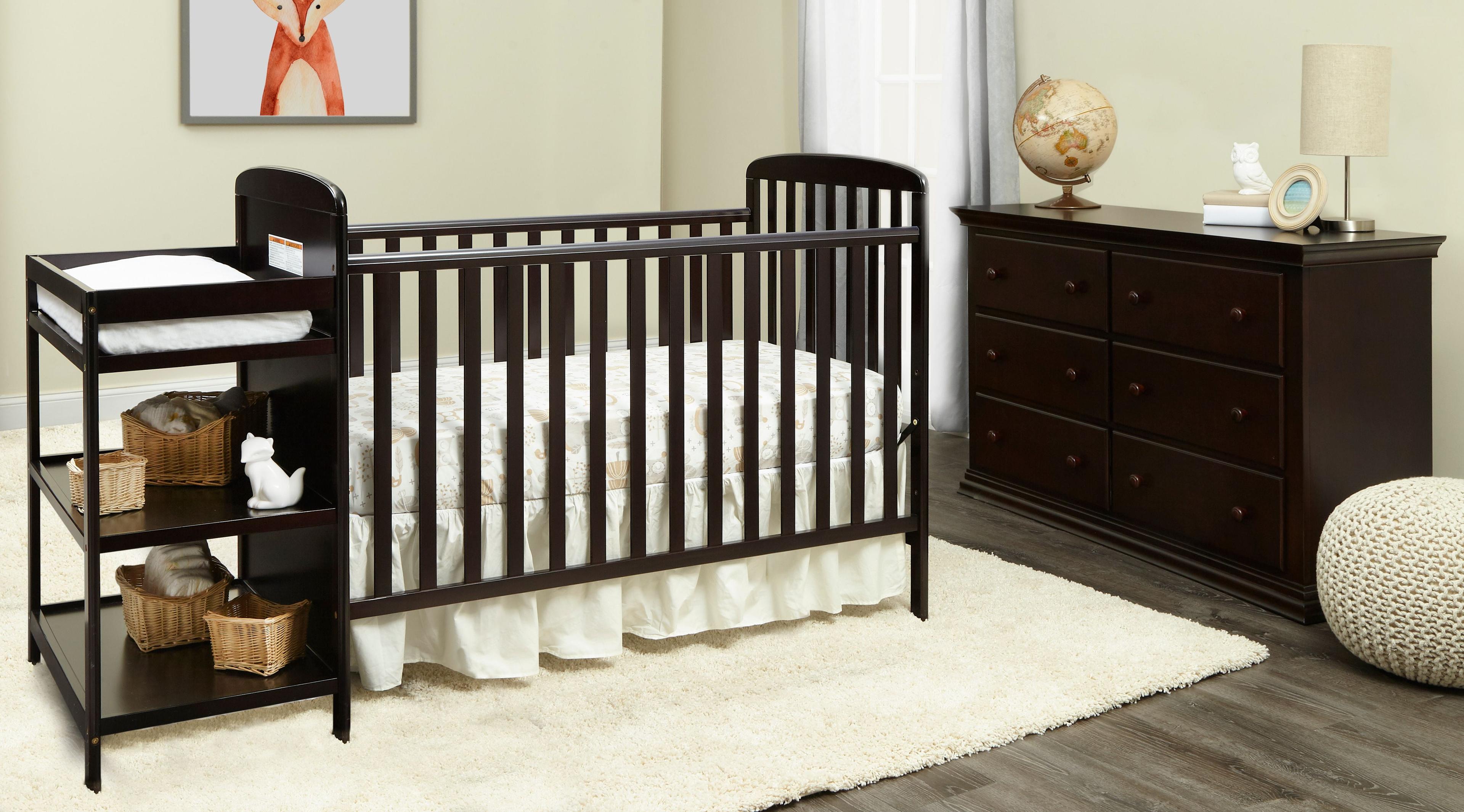 Suite Bebe Ramsey 3-in-1 Convertible Crib and Changer Combo - Espresso