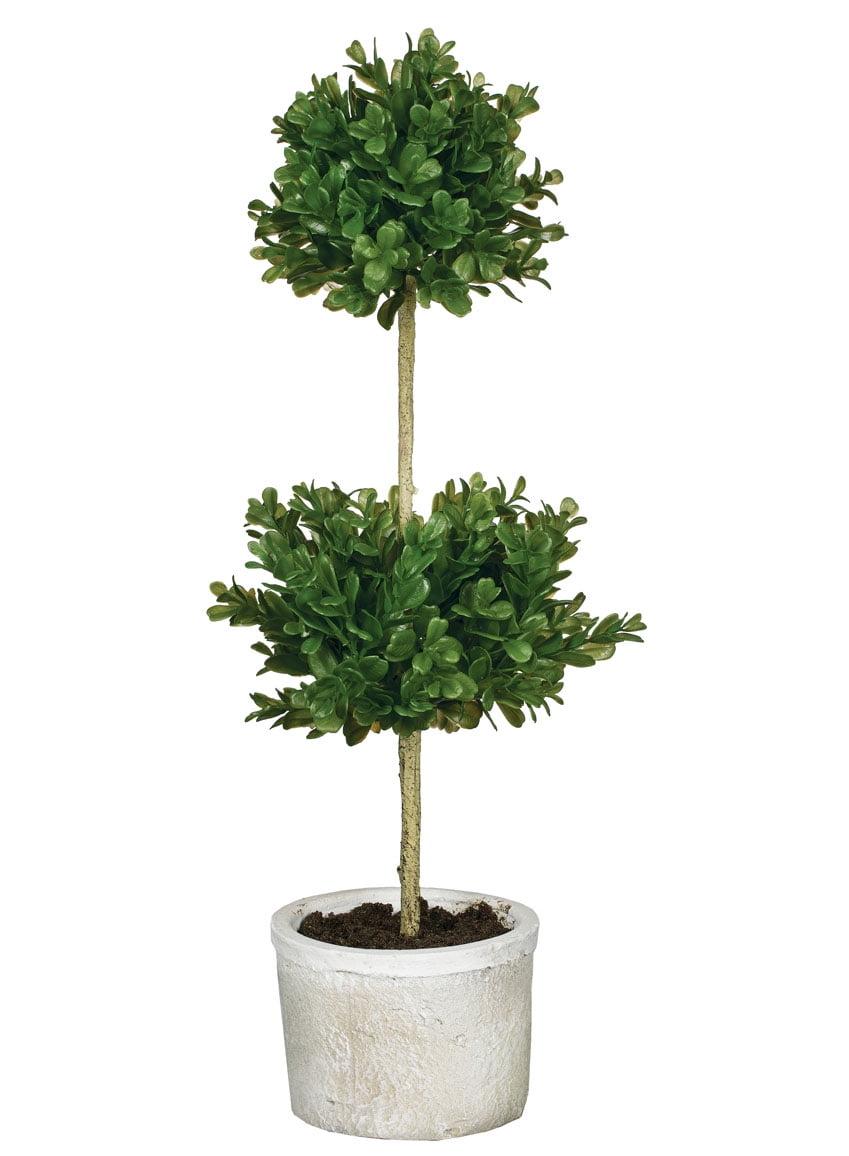 Sullivans Artificial Double Boxwood Topiary 21"H Green