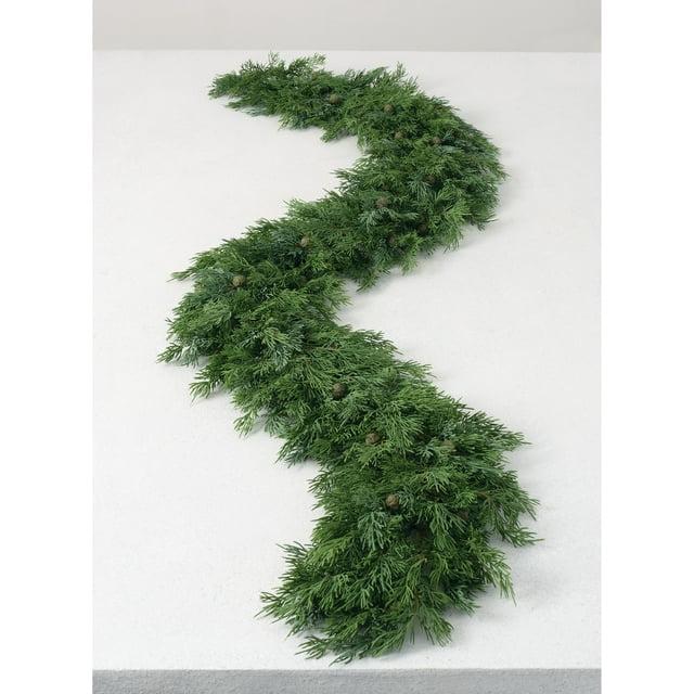 Sullivans Artificial Soft Touch Cedar Garland 80"L Green