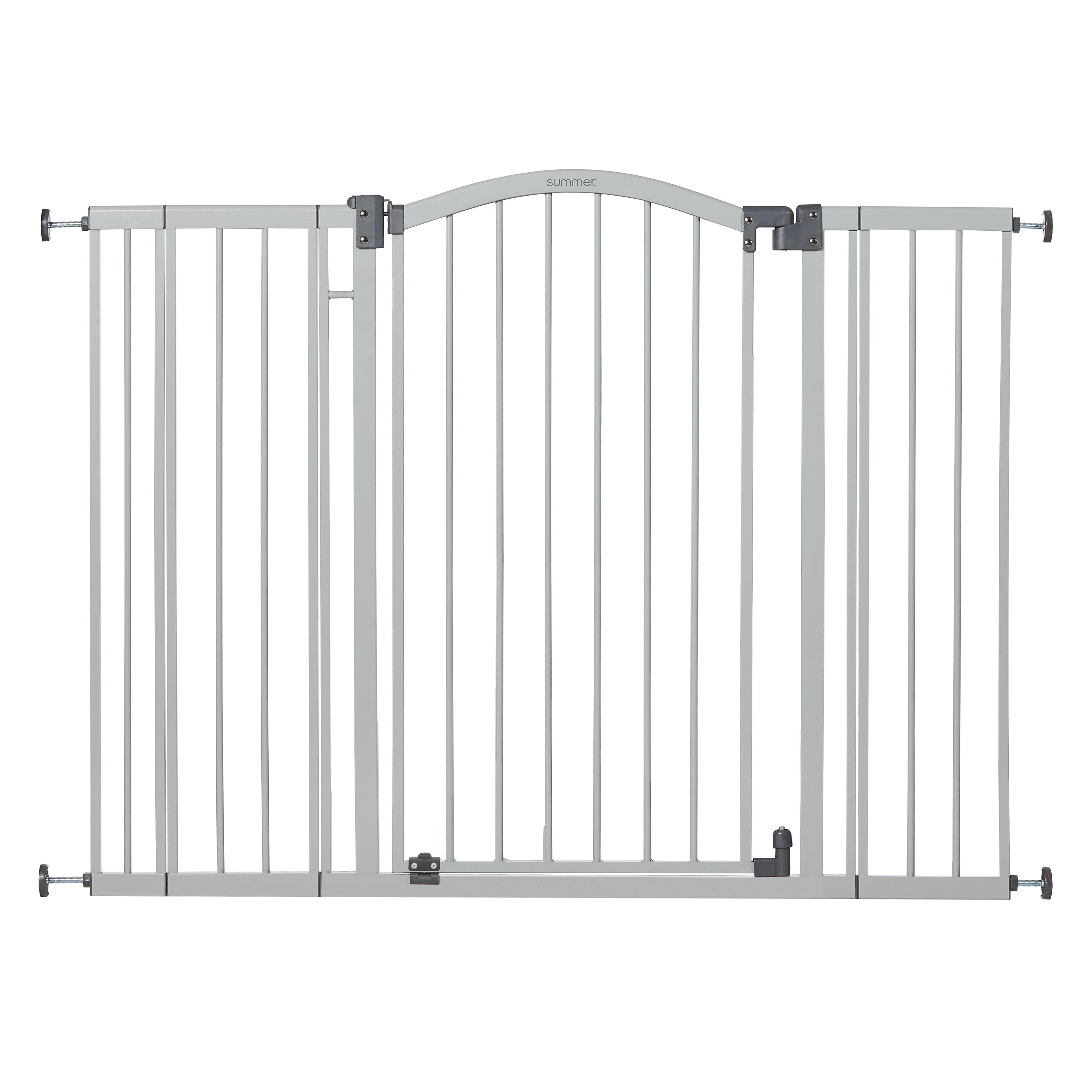 Extra Tall Gray Metal Pressure Mounted Safety Gate