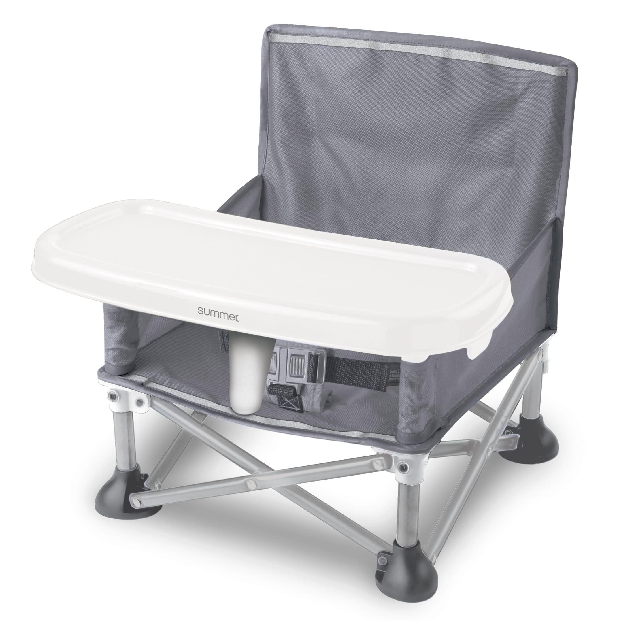 Summer by Ingenuity Pop 'N Sit Portable Infant Booster Seat, Grey, 6+ Months