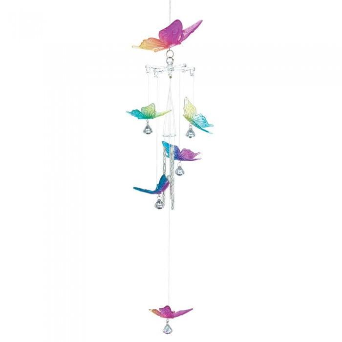 Colorful Acrylic Butterfly Garden Wind Chime