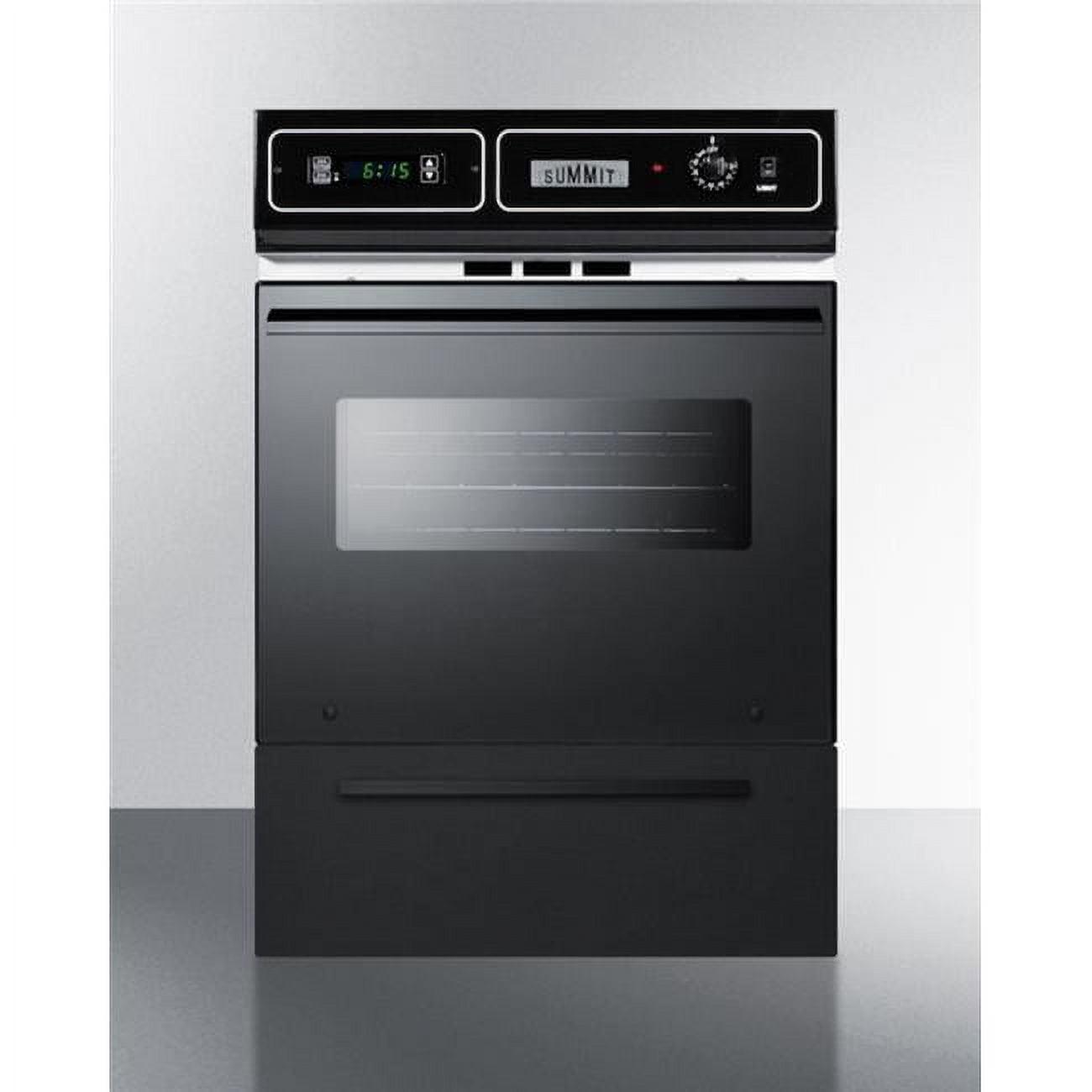 Summit 24" Black Glass Electric Built-In Wall Oven