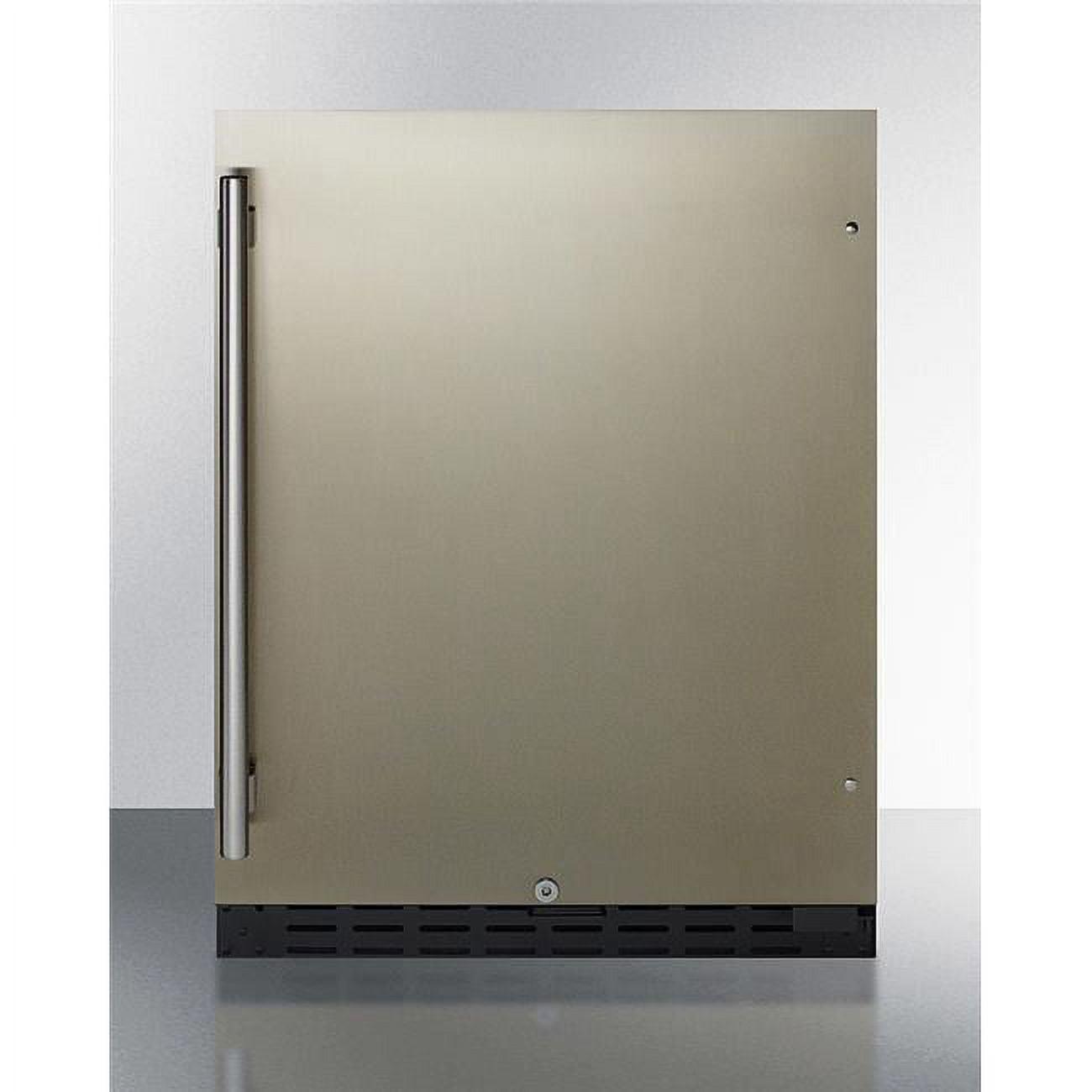 Summit 4.2 Cubic Feet Stainless Steel Undercounter Refrigerator