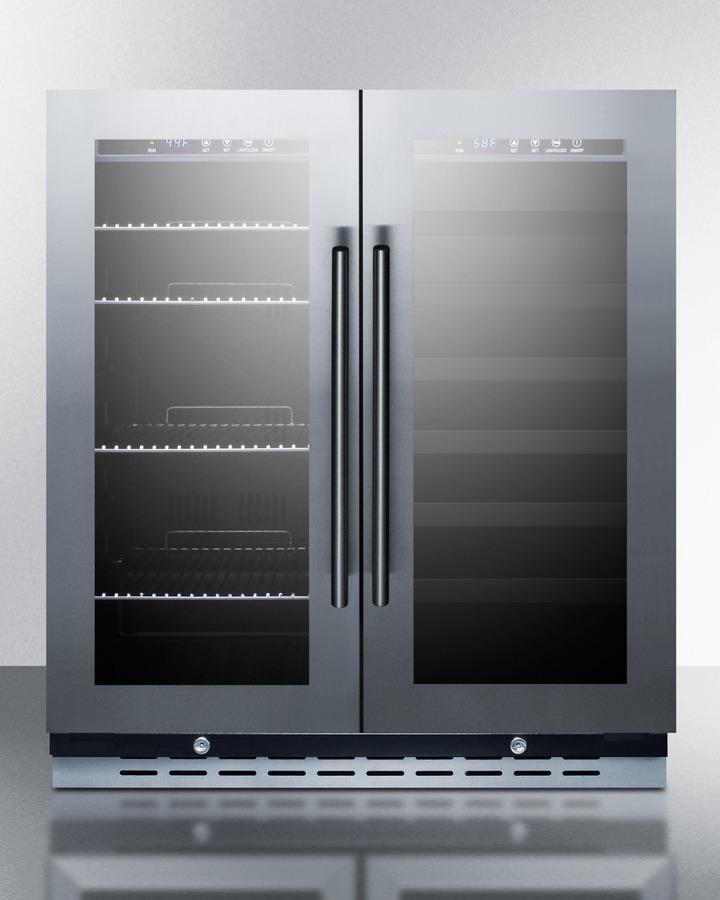 Summit Appliance 29.5'' 33 Bottle Dual Zone Wine Refrigerator