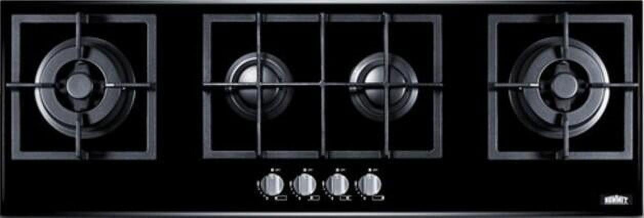 Summit Appliance Summit 40" Black Gas 4 Burner Cooktop