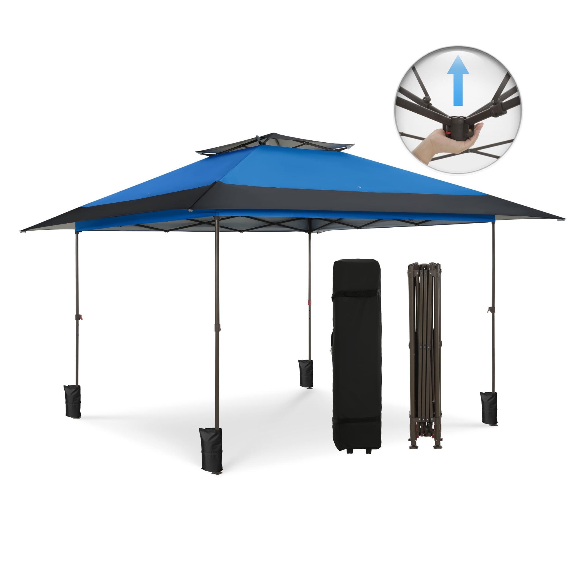 Costway 13'x13' Gazebo Canopy Shelter Awning Tent Patio Garden Outdoor Companion Blue