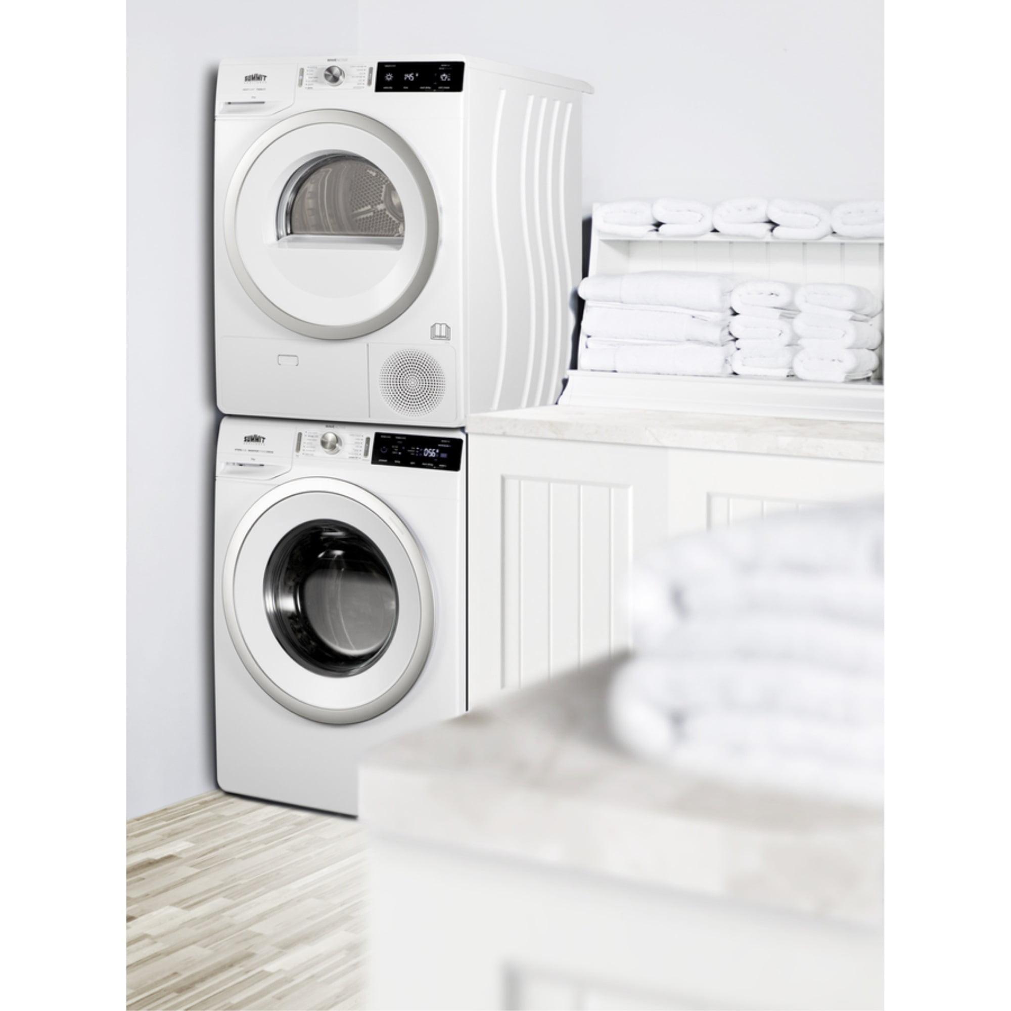 Summit 6.18 Cu. Ft. White Electric Stackable Washer Dryer Set