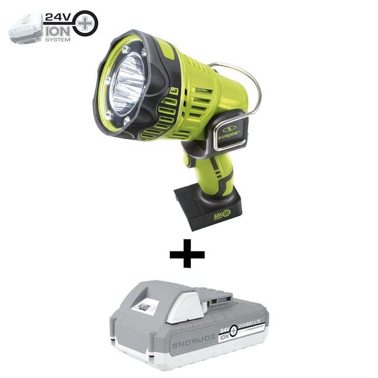 Green 24V Rechargeable LED Handheld Spotlight with Adjustable Head