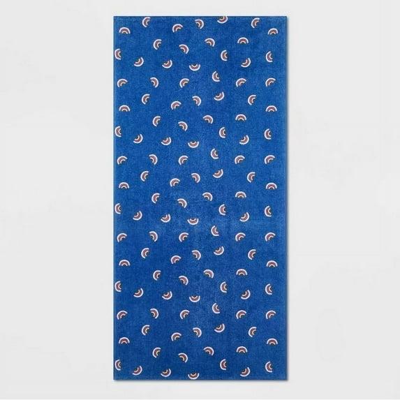 Sun Squad Toalla de Playa Rainbow en Azul, 28" X 58"