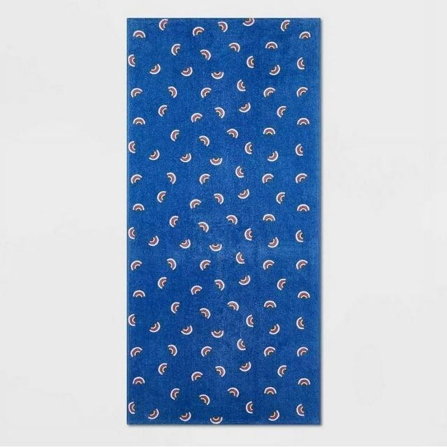 Sun Squad Toalla de Playa Rainbow en Azul, 28" X 58"
