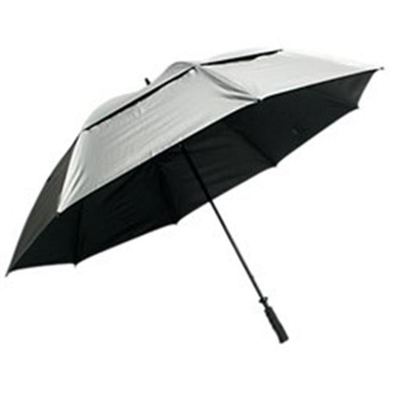 SunTek 68" Silver and Black UV Protection Windcheater Umbrella