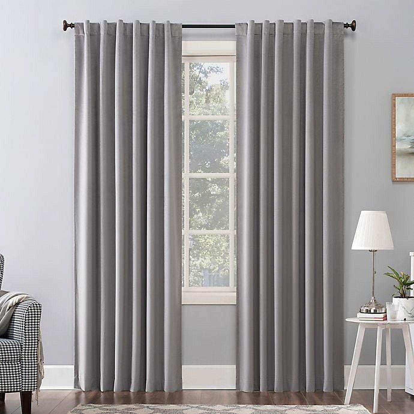 Sun Zero Blackout Amherst Velvet Noise Reducing Thermal Back Tab Curtain Panel