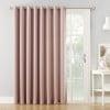 Sun Zero Bartlett Grommet Room Darkening Extra Wide Patio Curtain Panel, 100"x84", Blush Pink