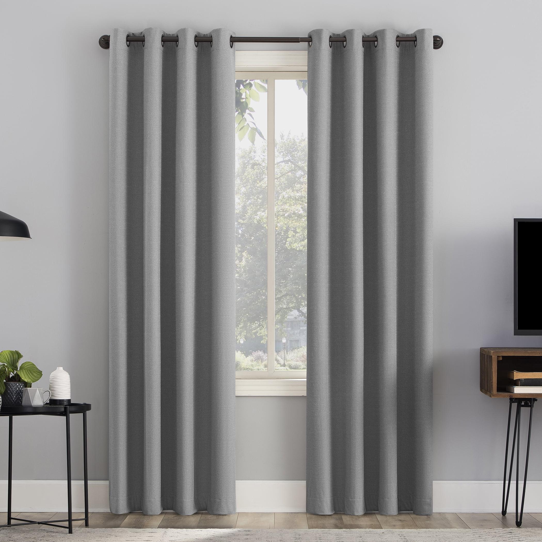 Channing Textured Draft Shield Fleece Insulated 100% Blackout Grommet Top Curtain Panel - Sun Zero