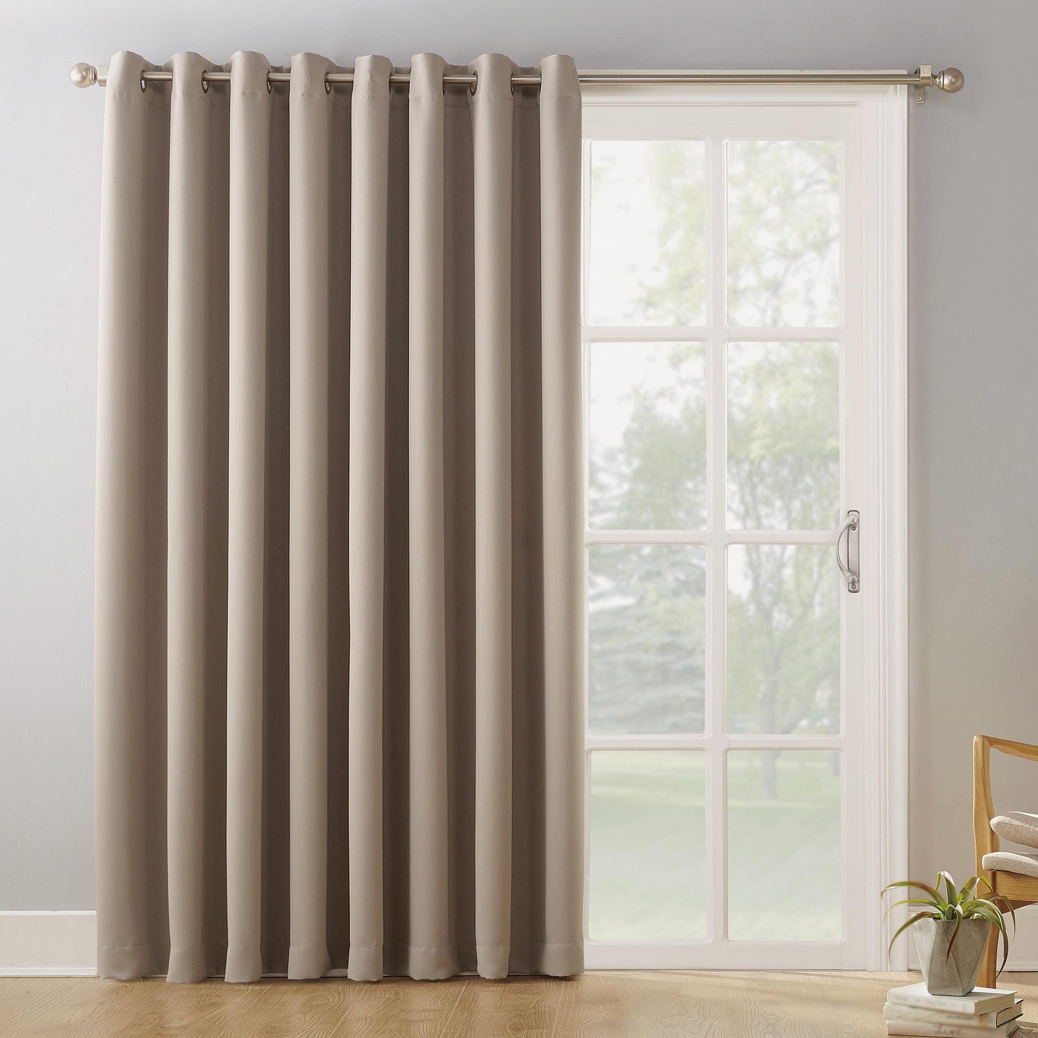 Stone Blackout Extra-Wide Grommet Patio Door Curtain Panel 100"x84"