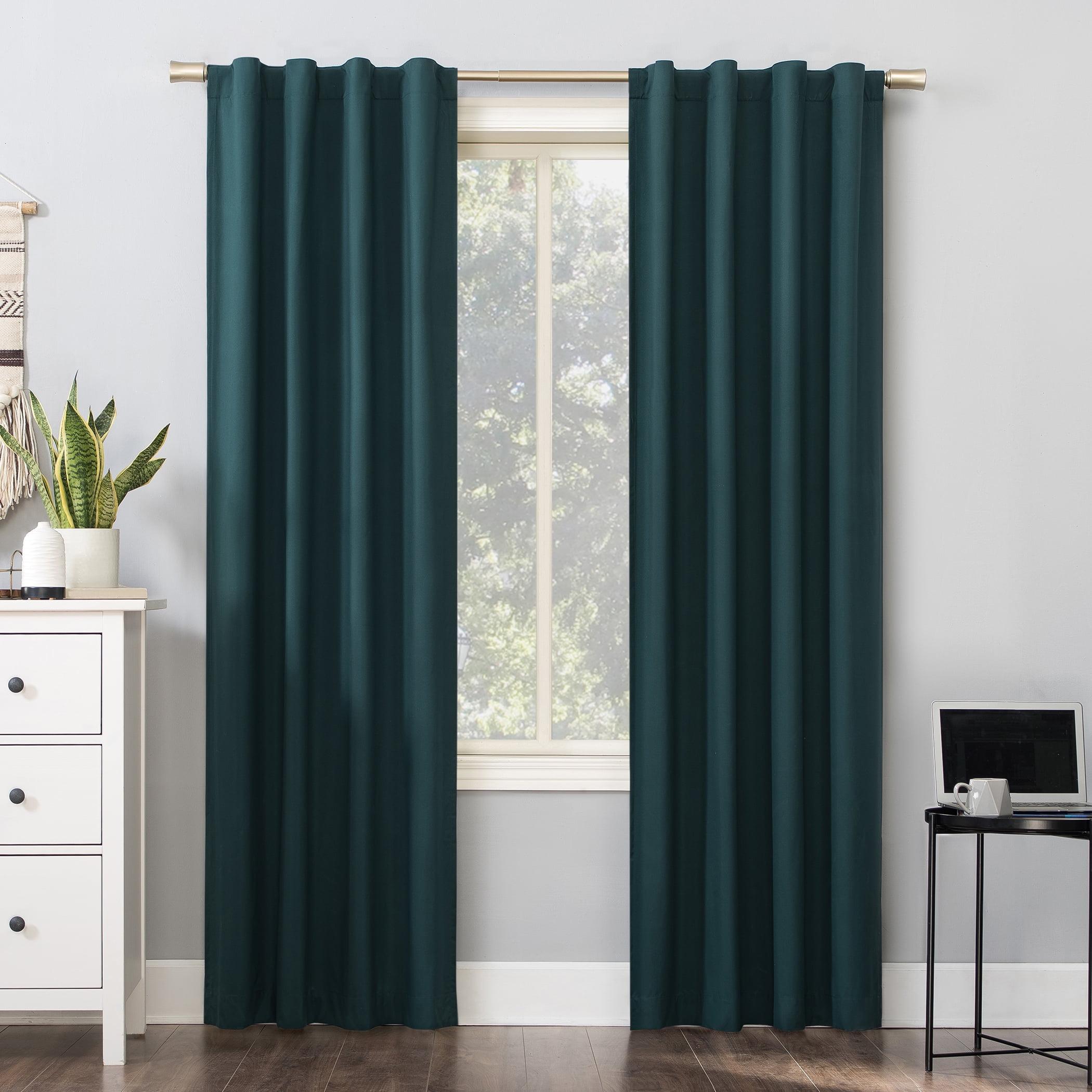 Teal Blackout Thermal Back Tab Curtain Panel 40"x63"