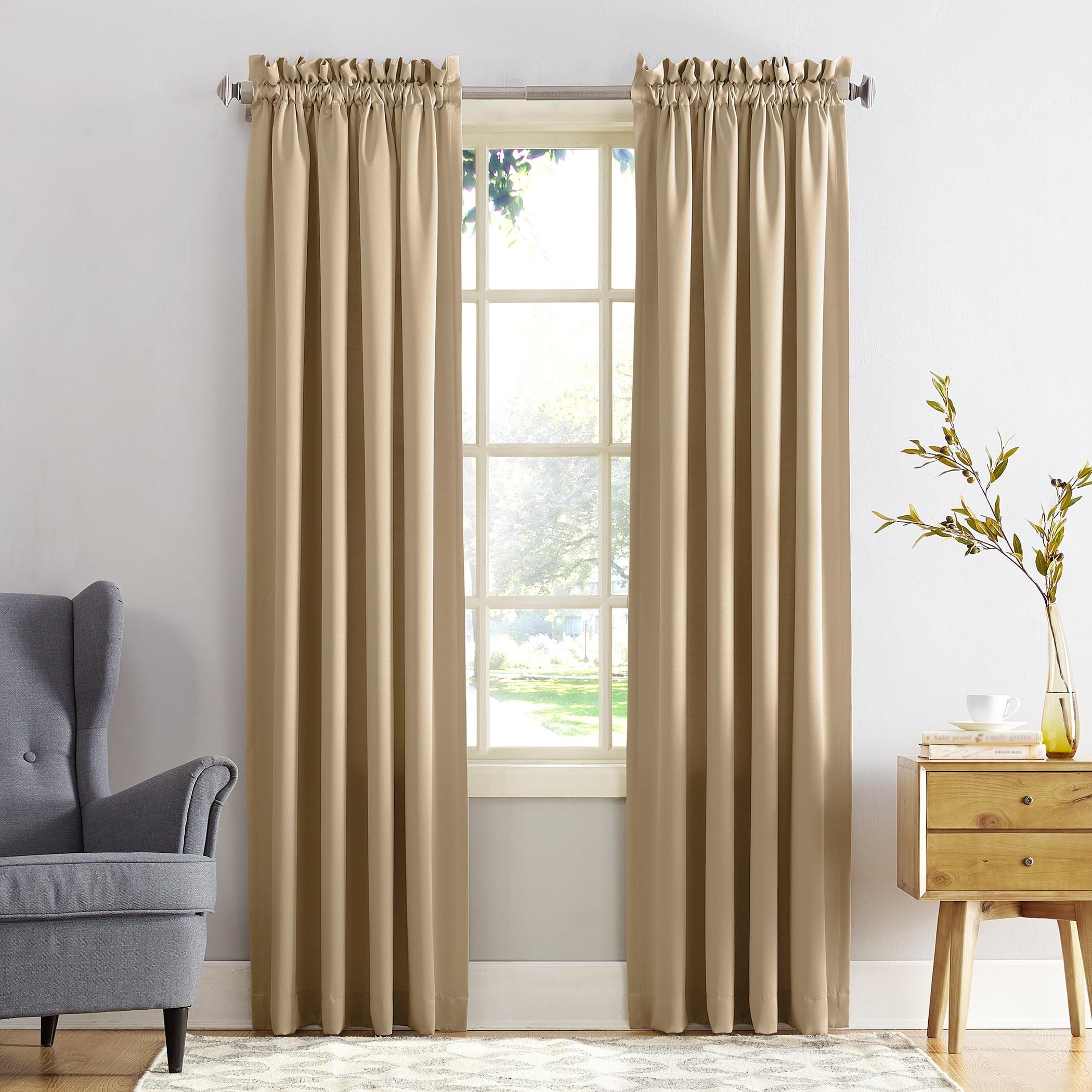 Taupe Room Darkening Rod Pocket Curtain Panel 54" x 63"