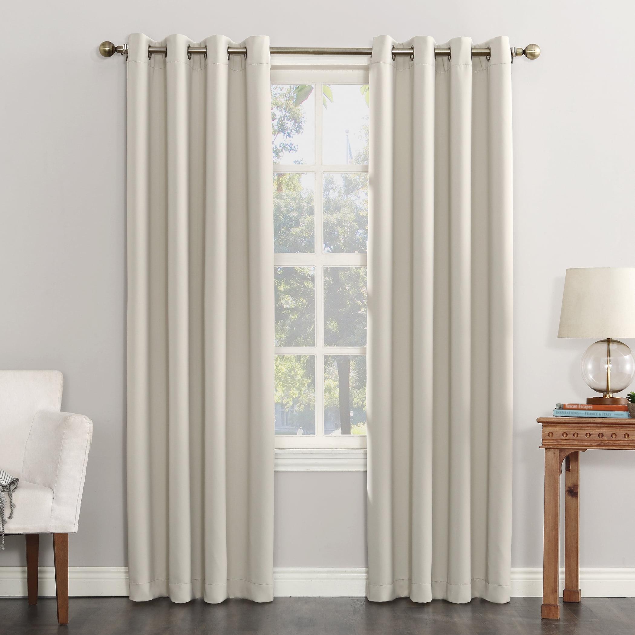 54"x84" Sun Zero Blackout Kenneth Energy Saving Grommet Curtain Panel Cream