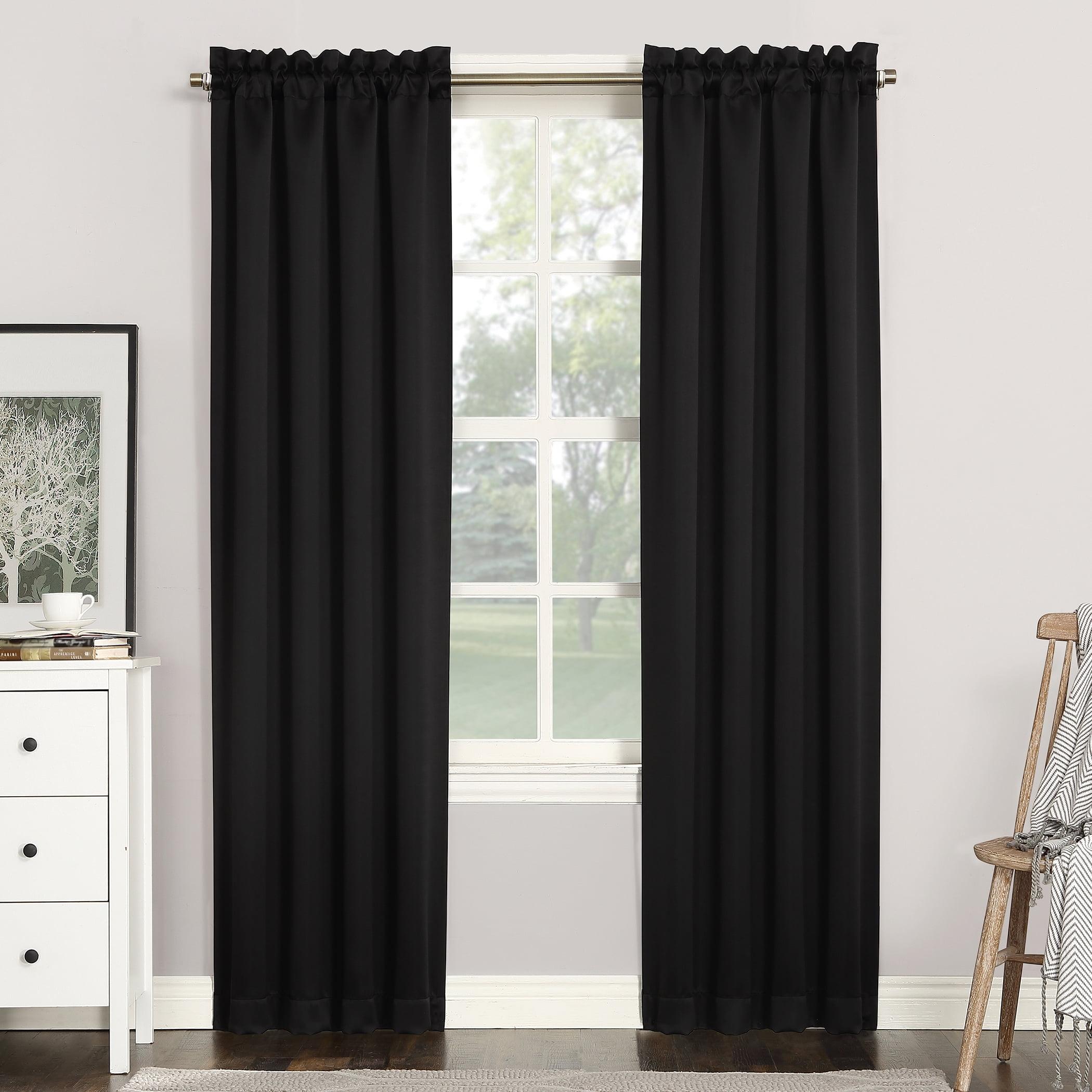 Sun Zero Blackout Kenneth Energy Saving Rod Pocket Curtain Panel