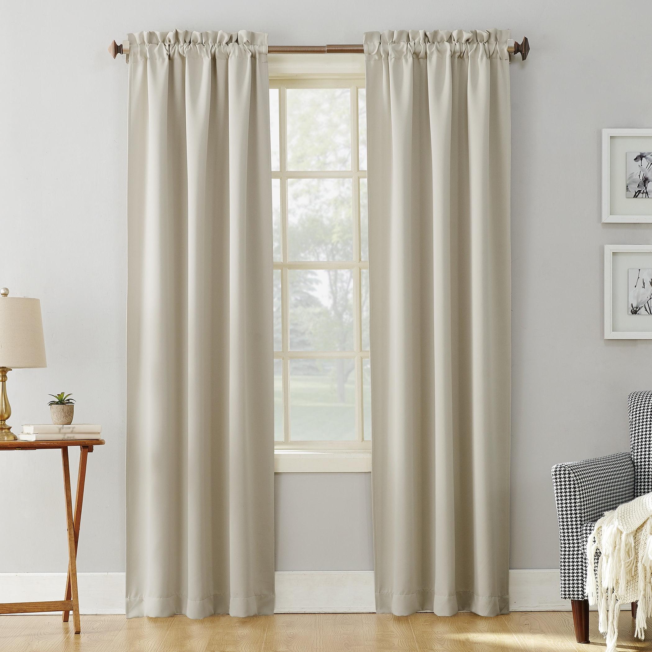 40"x63" Sun Zero Blackout Kenneth Energy Saving Rod Pocket Curtain Panel Pearl: Noise Reduction, Energy Efficient