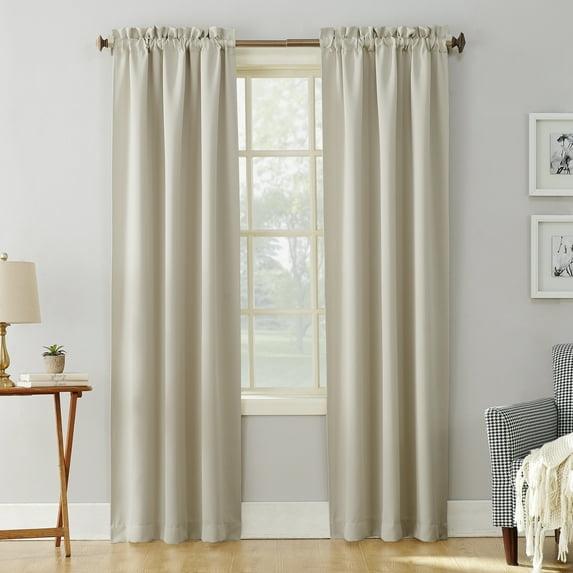 40"x63" Sun Zero Blackout Kenneth Energy Saving Rod Pocket Curtain Panel Pearl: Noise Reduction, Energy Efficient