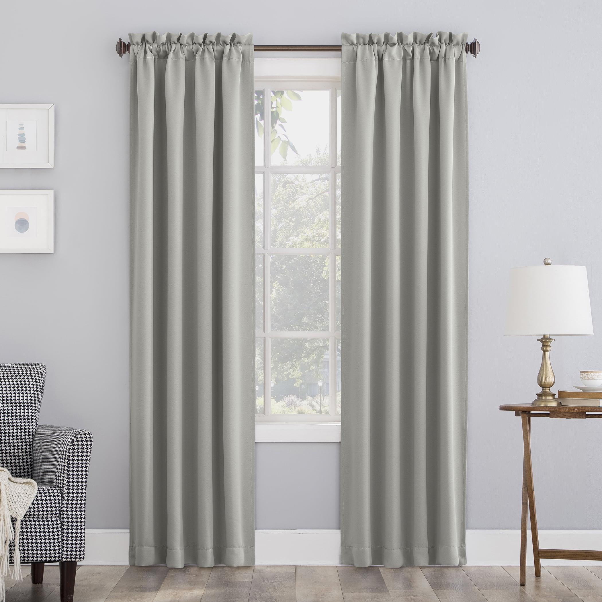 Silver Gray 40"x63" Blackout Energy Saving Curtain Panel