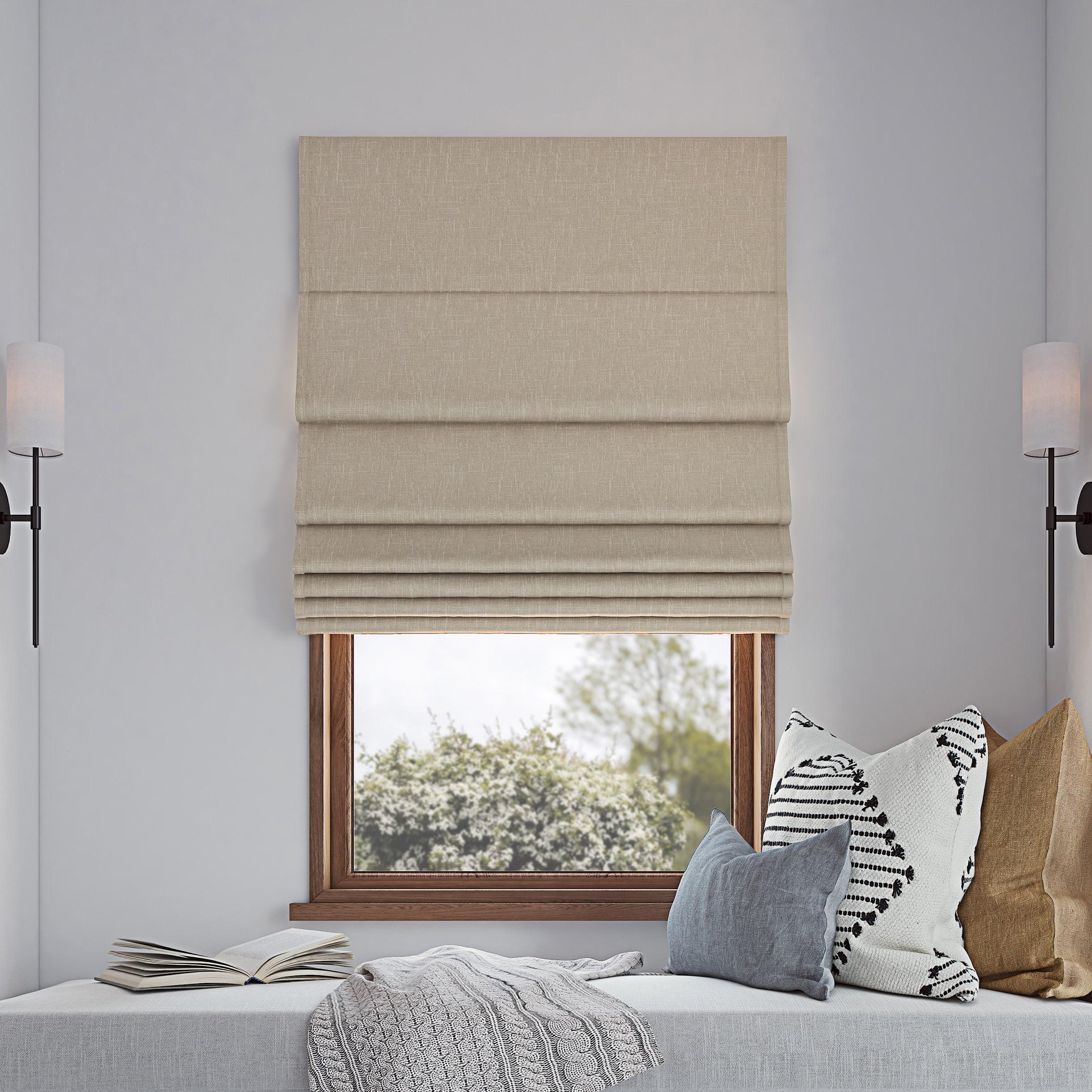 Sun Zero Pryer Textured 100% Blackout Cordless Roman Shade